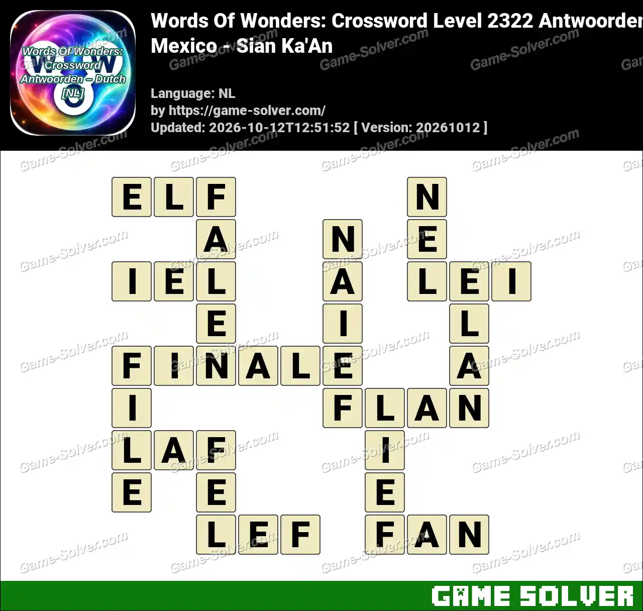 Words Of Wonders: Crossword Level 2322 Antwoorden – Mexico – Sian Ka’An